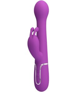 PRETTY LOVE – DEJON VIBRADOR RABBIT MULTIFUNCIÓN 3 EN 1 MORADO - intimamenities.com