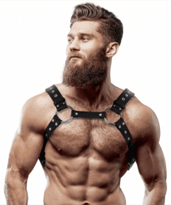 FETISH SUBMISSIVE ATTITUDE - ARNÉS ECOPIEL PECHO CON TACHUELAS HOMBRE