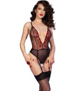 CHILIROSE - CR 4722 BODY CROTCHLESS ROJO S