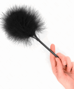 KINK - PLUMAS PARA COSQUILLAS NEGRO USADO PARA EL KIT BONDAGE 27 CM