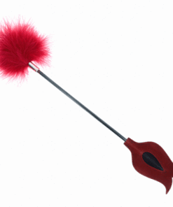 KINK - PLUMAS PARA COSQUILLAS CON PALETA FORMA DE ROSA 38 CM