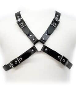 LEATHER BODY - BLACK BUCKLE HARNESS FOR MEN