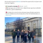 PILS' Legal Support Manager Hilary posted a message on social media, reflecting on hearing witnesses speaking as Gaeilge in Belfast courts.