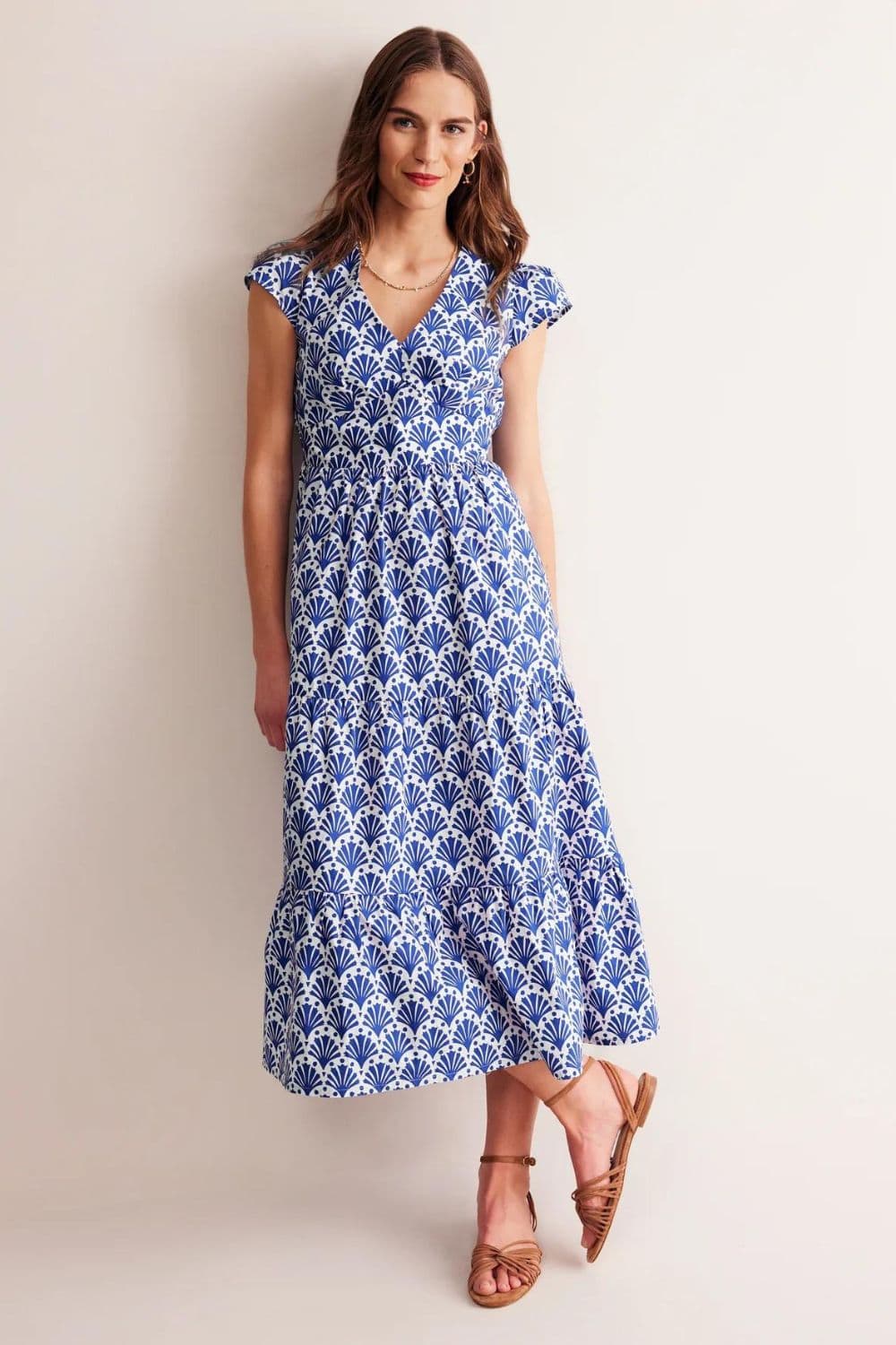 Boden May Cotton Midi Tea Dress