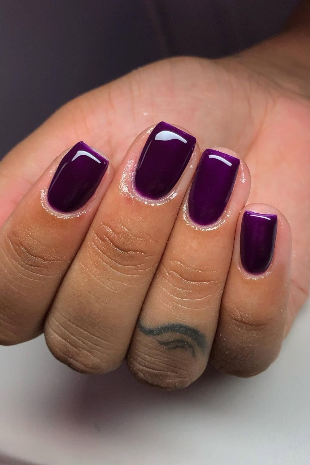 Professional Nail Idea Deep Purple