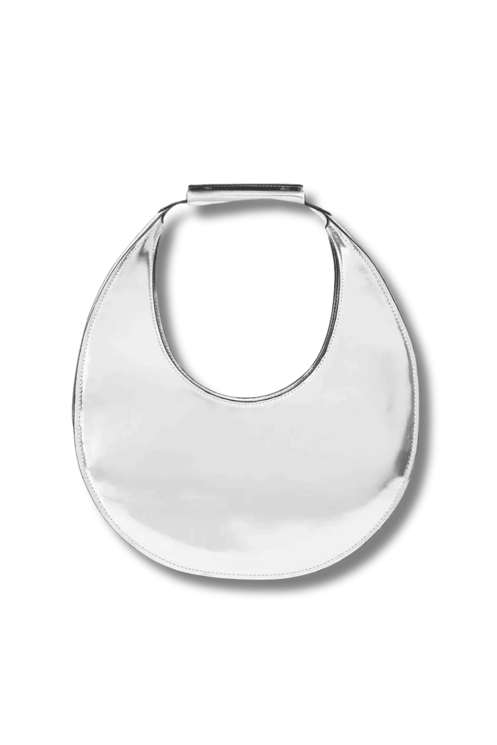 Staud Moon Tote Bag in Chrome