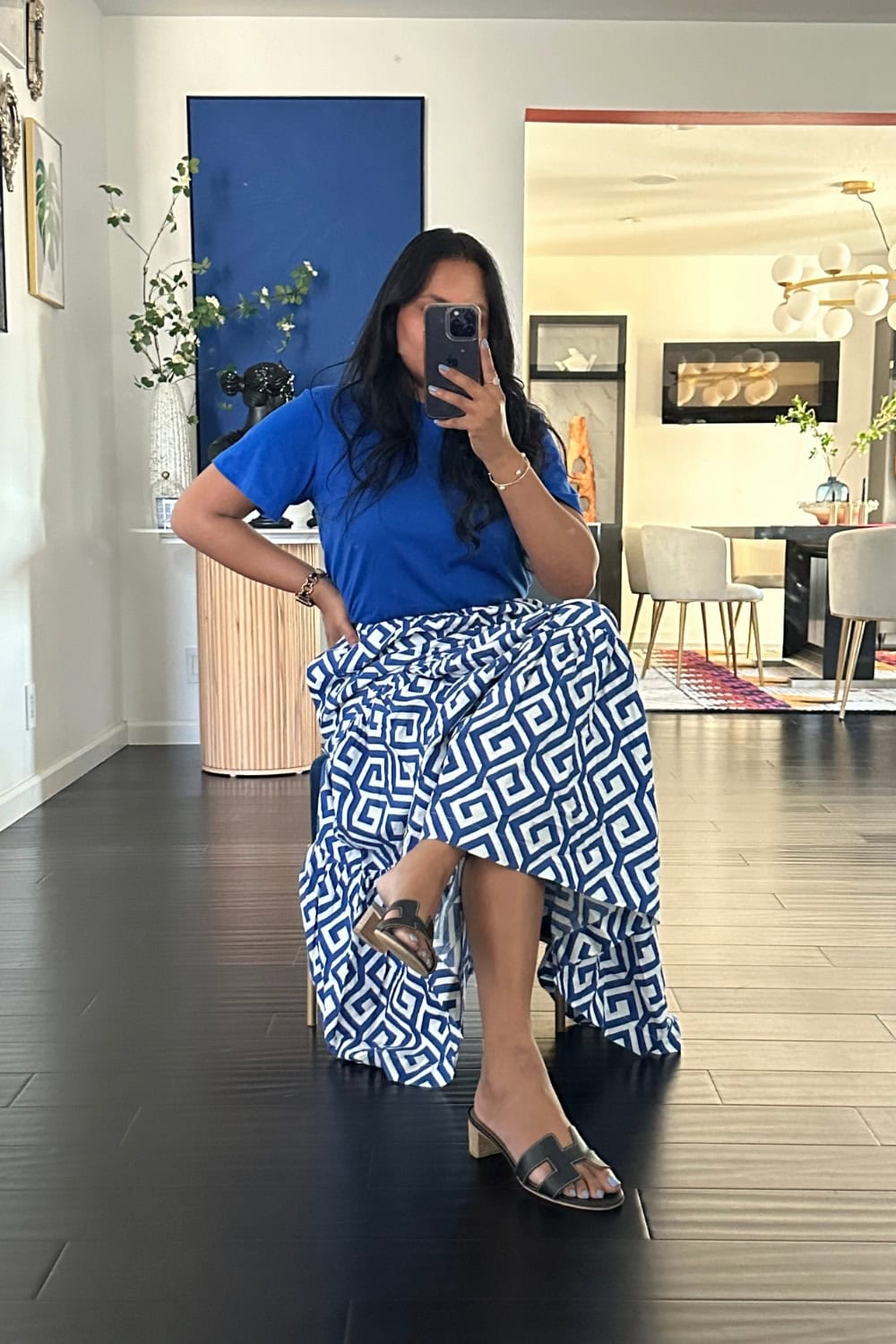 a woman taking a selfie