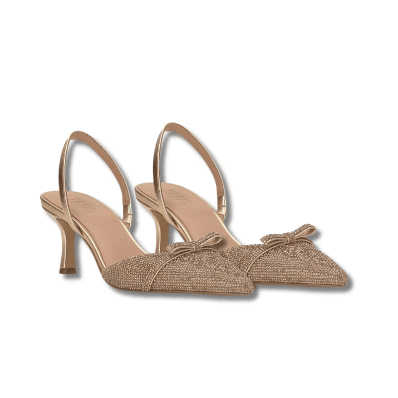 Gelsey Slingback Kitten-Heel Pumps