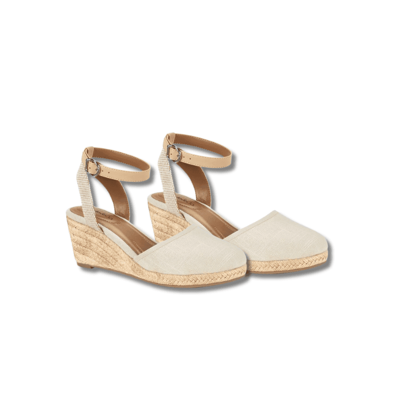 Two-Piece Platform Espadrille Wedges