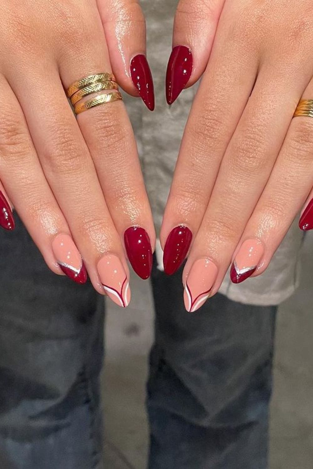 Warm Terracotta Pink and Silver