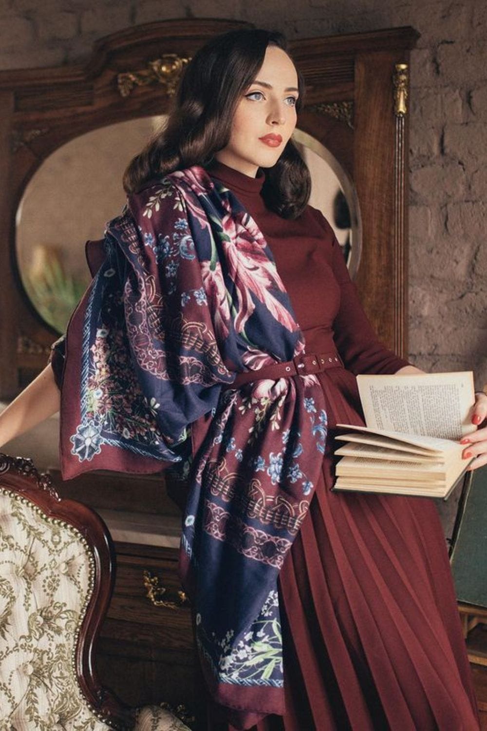 how-to-style-a-silk-scarf-Off-The-Shoulder-Ensemble