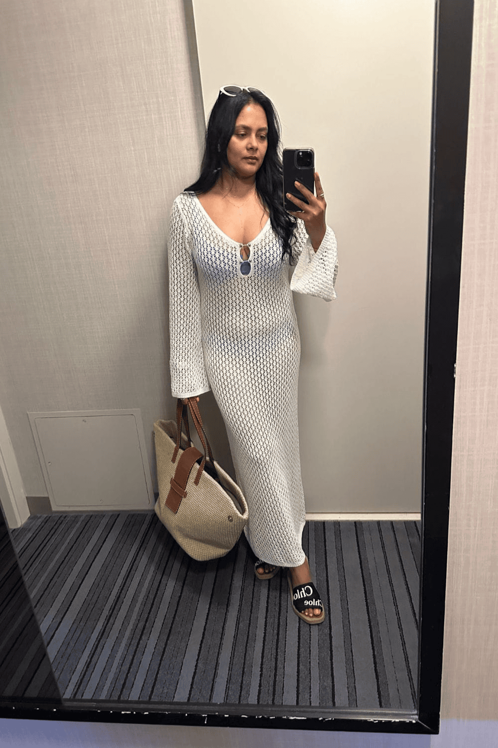 what-to-wear-to-vegas-Bikini-Crochet-Cover-Up-Pool-Bag