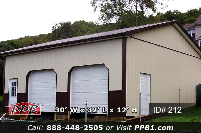 212 - Residential Beige Pole Barn 30x32x12 14 212 1