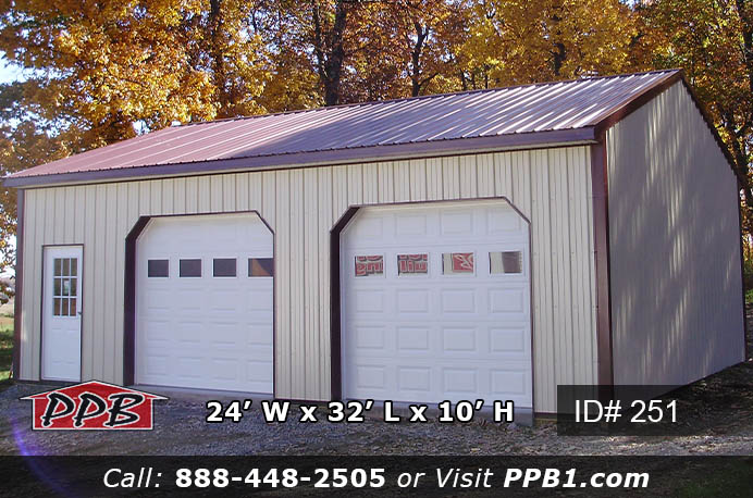 251 - Residential Two Bay Garage 24x32x10 1 251 63655 1