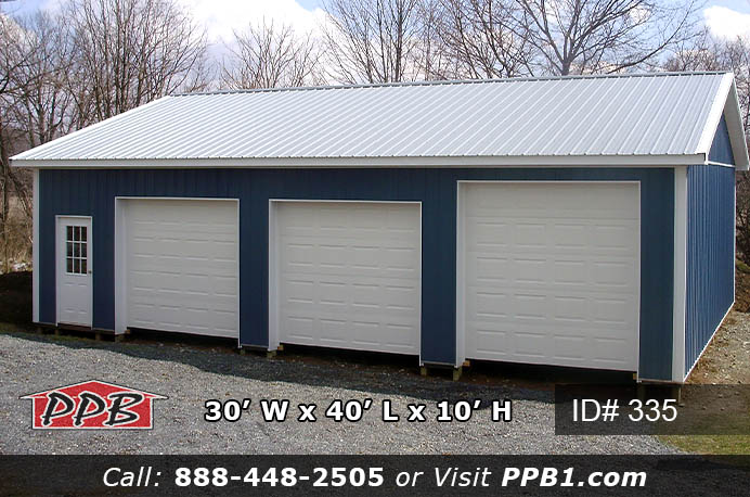 335 - Commercial Residential Pole Barn 30x40x10 33 335 65020 1