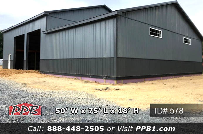 578 – Big Two-Tone Garage With A Mezzanine 50x75x18 9 578 1