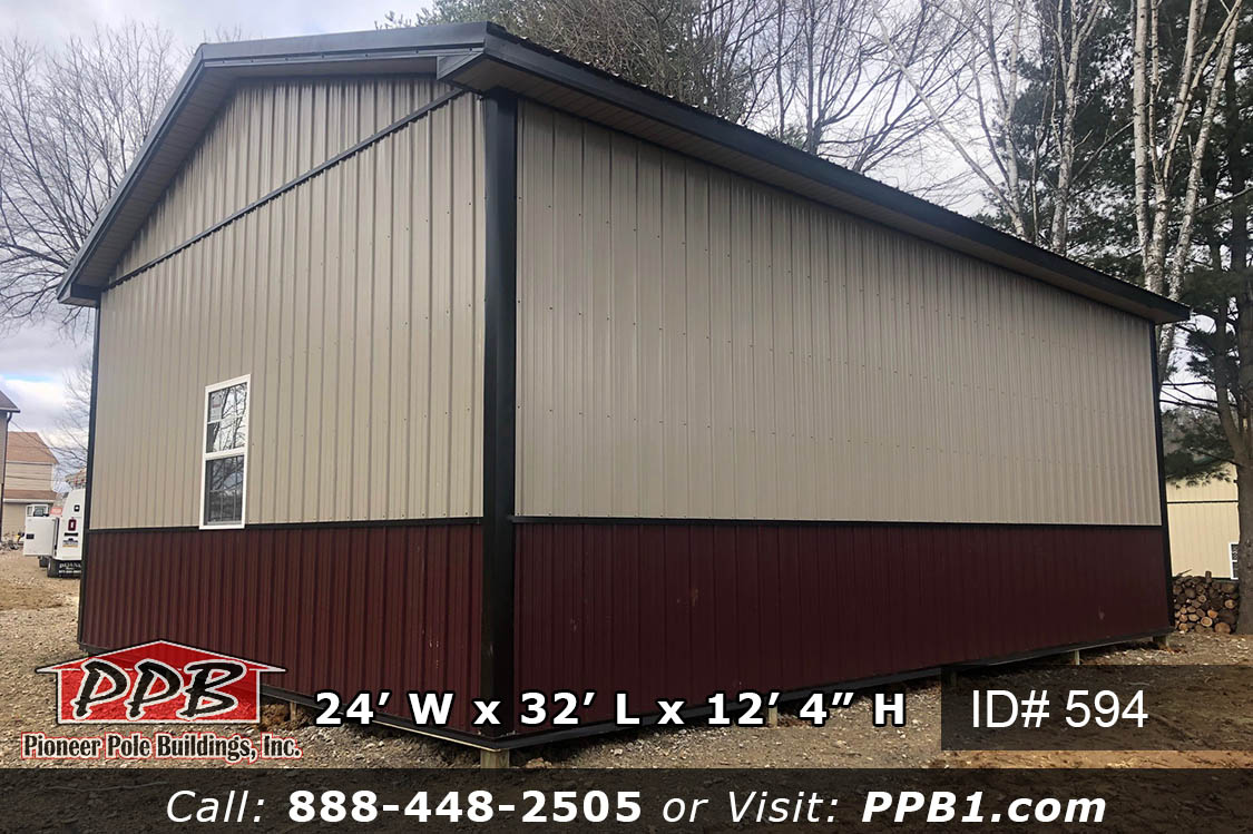 594 (24’ W x 32’ L x 12’ 4” H) 5 594 (24’ W x 32’ L x 12’ 4” H) pole barn builders near me, pole building, building pole garages, pole barns, building a pole barn