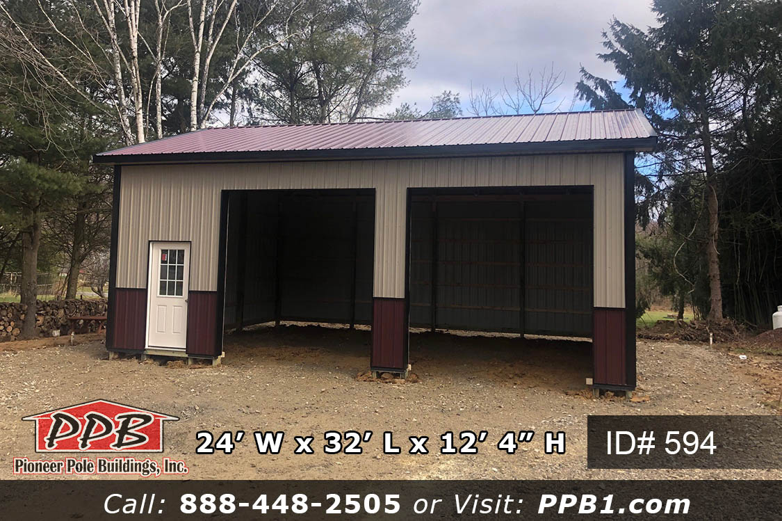594 (24’ W x 32’ L x 12’ 4” H) 3 594 (24’ W x 32’ L x 12’ 4” H) pole barn builders near me, pole building, building pole garages, pole barns, building a pole barn