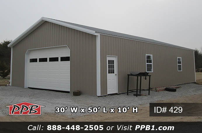 429 - Commercial Pole Building 30x50x10 6 429 69642 1