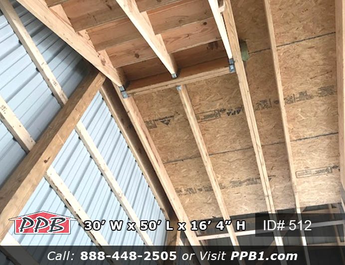 Gambrel Barn Dimensions: 30’ W x 50’ L x 16’ 4” H (ID# 512) 30’ Gambrel Trusses, 2’ on Center Colors: Siding Color: Light Stone Roofing Color: Ivy (Green) Trim Color: Light Stone & Ivy (Green) Openings: (1) 10’ x 14’ Garage Door (2) 12’ x 14’ Garage Doors (1) 9-Lite Entry Door (Insulated) (3) 3’ x 4’ Single Hung Insulated Windows with Screens & Grids (1) 6’ x 6’ Single Slider Door with 3’ x 3’ Window