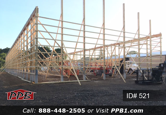 Pole Building Dimensions: 60’ W x 200’ L x 20’ 6” H (ID# 521) Big Blue Machine Shop 60’ Standard Trusses, 4’ on Center 4/12 Pitch Colors: Siding Color: Ocean Blue Roofing Color: Brite White Trim Color: Brite White Openings: (1) 20’ x 16’ Hi-Lift Commercial Garage Door (2) 10’ x 10’ Hi-Lift Commercial Garage Doors (6) 3068 6-Panel Insulated Entry Doors (1) 3068 9-Lite Insulated Entry Door (7) 3’ x 4’ Single-Hung Windows with Screens, Color: White 