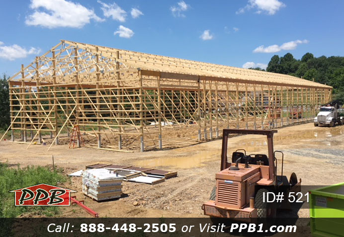 Pole Building Dimensions: 60’ W x 200’ L x 20’ 6” H (ID# 521) Big Blue Machine Shop 60’ Standard Trusses, 4’ on Center 4/12 Pitch Colors: Siding Color: Ocean Blue Roofing Color: Brite White Trim Color: Brite White Openings: (1) 20’ x 16’ Hi-Lift Commercial Garage Door (2) 10’ x 10’ Hi-Lift Commercial Garage Doors (6) 3068 6-Panel Insulated Entry Doors (1) 3068 9-Lite Insulated Entry Door (7) 3’ x 4’ Single-Hung Windows with Screens, Color: White 