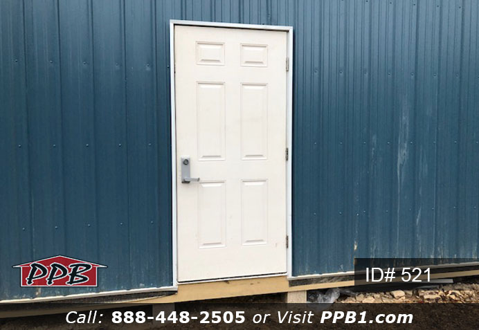 Pole Building Dimensions: 60’ W x 200’ L x 20’ 6” H (ID# 521) Big Blue Machine Shop 60’ Standard Trusses, 4’ on Center 4/12 Pitch Colors: Siding Color: Ocean Blue Roofing Color: Brite White Trim Color: Brite White Openings: (1) 20’ x 16’ Hi-Lift Commercial Garage Door (2) 10’ x 10’ Hi-Lift Commercial Garage Doors (6) 3068 6-Panel Insulated Entry Doors (1) 3068 9-Lite Insulated Entry Door (7) 3’ x 4’ Single-Hung Windows with Screens, Color: White 