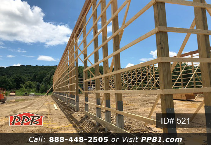 Pole Building Dimensions: 60’ W x 200’ L x 20’ 6” H (ID# 521) Big Blue Machine Shop 60’ Standard Trusses, 4’ on Center 4/12 Pitch Colors: Siding Color: Ocean Blue Roofing Color: Brite White Trim Color: Brite White Openings: (1) 20’ x 16’ Hi-Lift Commercial Garage Door (2) 10’ x 10’ Hi-Lift Commercial Garage Doors (6) 3068 6-Panel Insulated Entry Doors (1) 3068 9-Lite Insulated Entry Door (7) 3’ x 4’ Single-Hung Windows with Screens, Color: White 