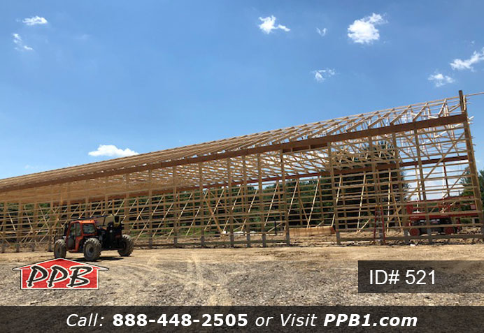 Pole Building Dimensions: 60’ W x 200’ L x 20’ 6” H (ID# 521) Big Blue Machine Shop 60’ Standard Trusses, 4’ on Center 4/12 Pitch Colors: Siding Color: Ocean Blue Roofing Color: Brite White Trim Color: Brite White Openings: (1) 20’ x 16’ Hi-Lift Commercial Garage Door (2) 10’ x 10’ Hi-Lift Commercial Garage Doors (6) 3068 6-Panel Insulated Entry Doors (1) 3068 9-Lite Insulated Entry Door (7) 3’ x 4’ Single-Hung Windows with Screens, Color: White 