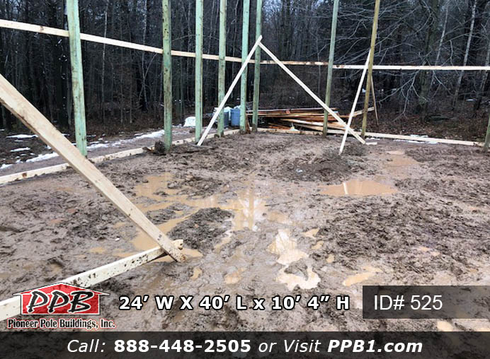Board & Batten Pole Building Dimensions: 24’ W x 40’ L x 10 ’ 4” H (ID# 525) Board & Batten Horse Home & Storage Garage 24’ Standard Trusses, 4’ on Center 4/12 Pitch Colors: Siding: Natural (Board & Batten) Roofing Color: Ash Gray Trim Color: Ash Gray & Natural (Board & Batten) Openings: (2) 10’ x 10’ Slider Doors, Non-Insulated, Color: Natural (Board & Batten), with White Frame (1) 4’ x 7’ Pine Dutch Doors, Outswing, Color: Natural (3) 4’ x 4’ Fixed Glass Windows with Grids, Color: White (2) 3’ x 4’ Single-Hung Windows with Grids & Screen, Color: White 