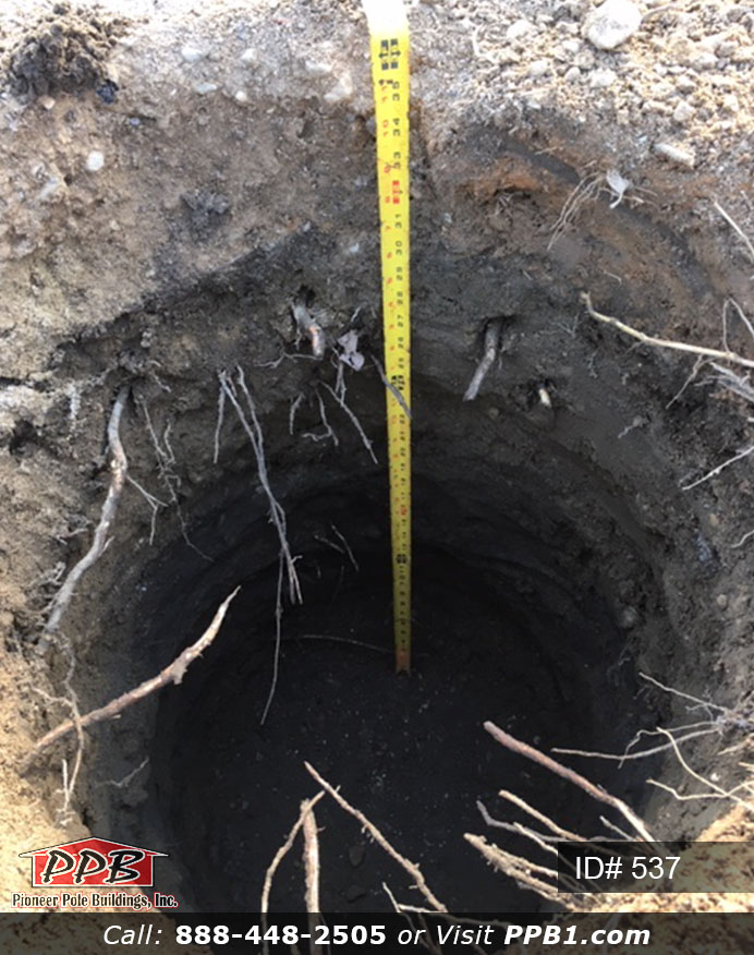 Pole Building Dimensions: 30’ W x 40’ L x 12’ 4” H (ID# 537) 30’ Standard Trusses, 4’ on Center 4/12 Pitch Colors: Siding Color: Light Stone Roofing Color: Clay Trim Color: Clay