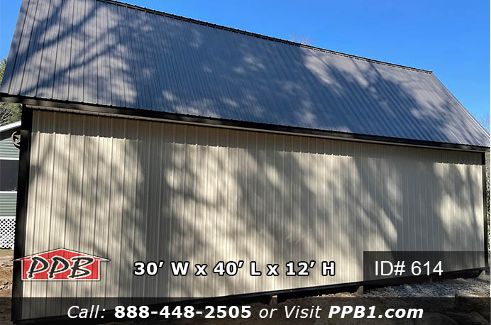 BeigeGambrel Garage
