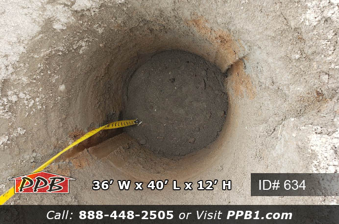 Hole dug for pole building.
