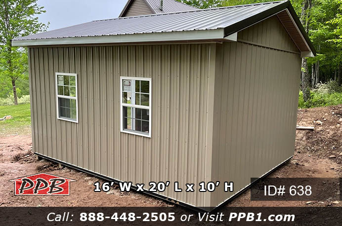 clay siding pole building