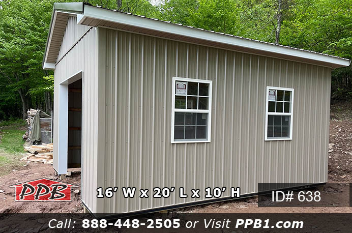 638 - Single Bay Pole Building