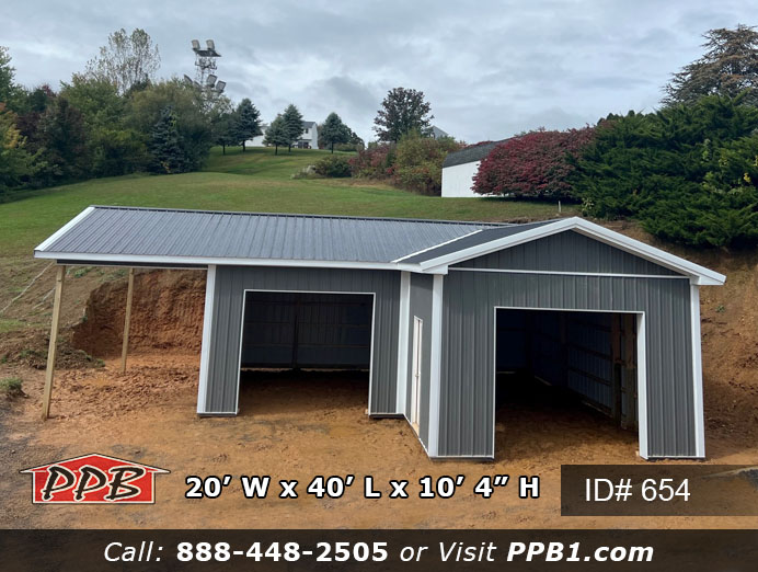 654 - Charcoal Garage with Carport