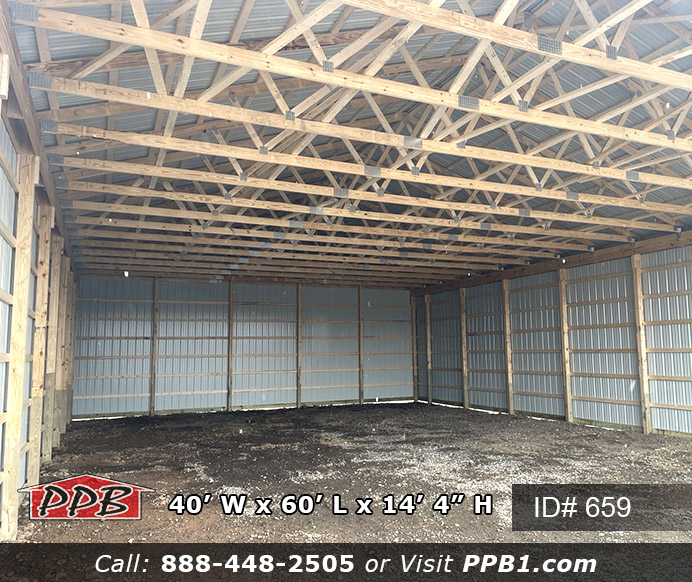 trusses in three sided building