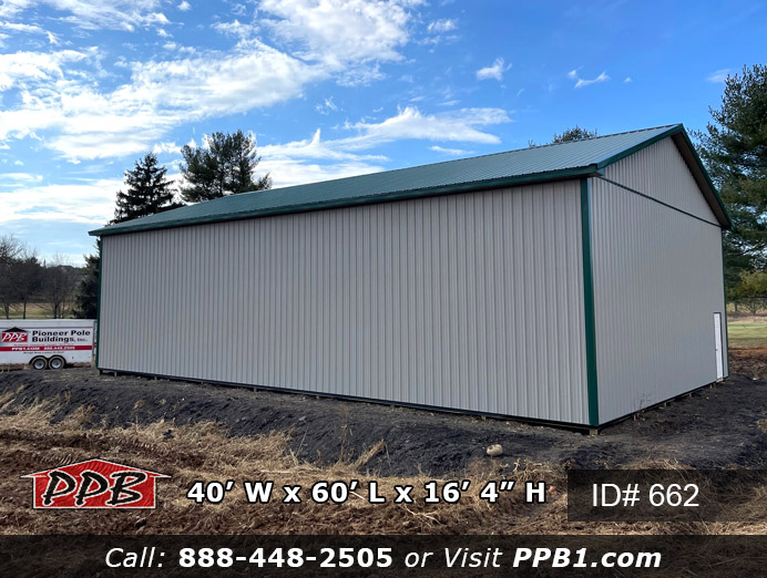 back of pole building