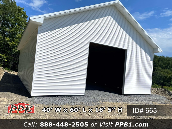 663 - Dutch Lap Vinyl Siding Garage