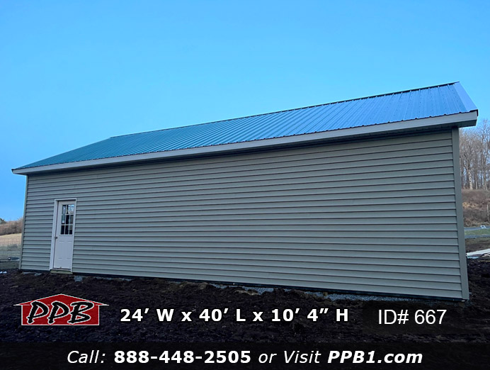 667 - Vinyl Garage with Porch