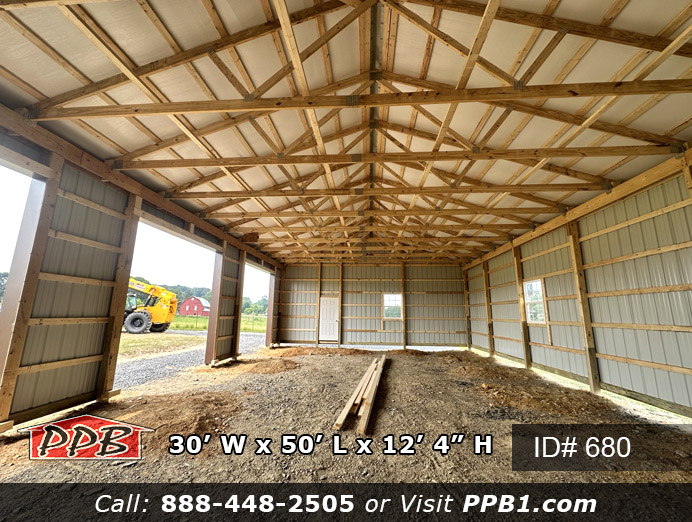 Inside three car garage