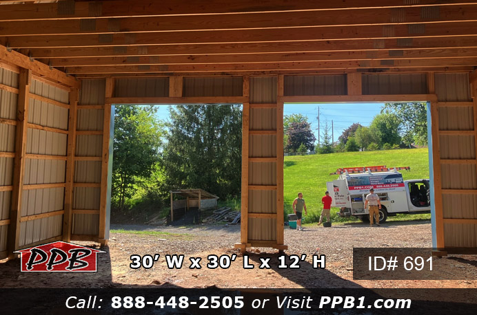 691 - Ash Gray Gambrel Barn With Upstairs