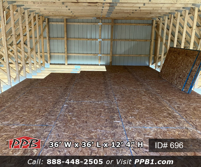 Second Floor in Gambrel Garage Three Bays