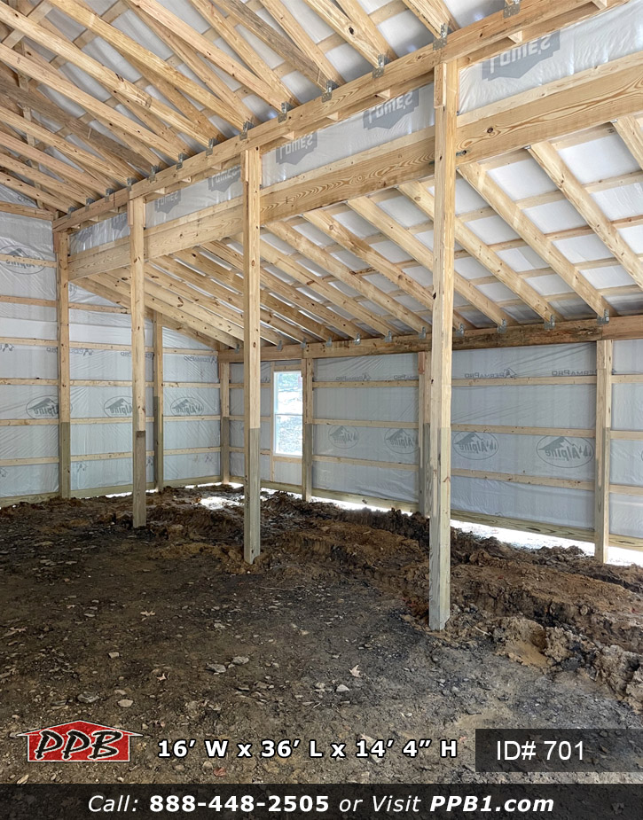 Inside house that was built by pioneer pole buildings