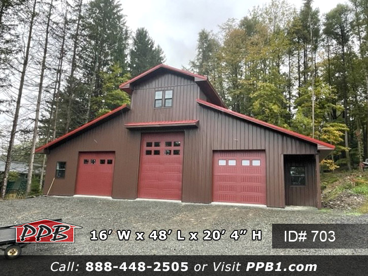 703 - Brown Barndominium Garage