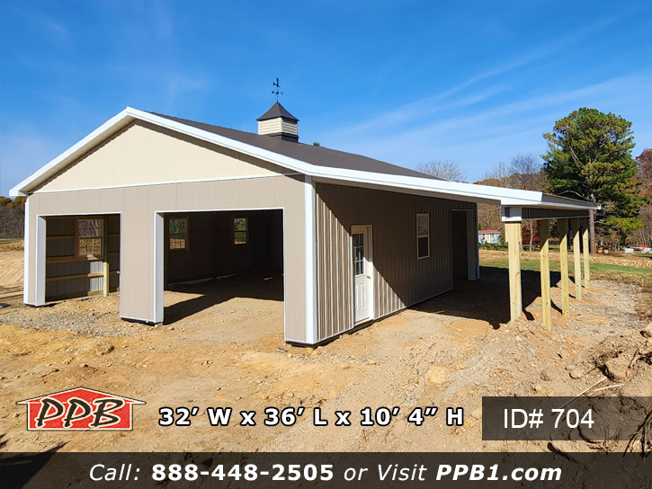 704 - Garage with Nice Lean-To