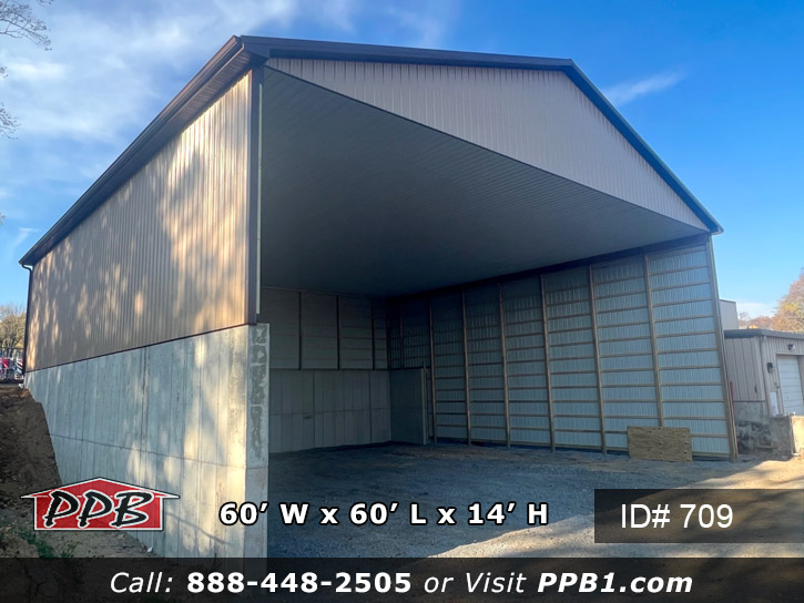 709 - Three Sided Salt Shed Building