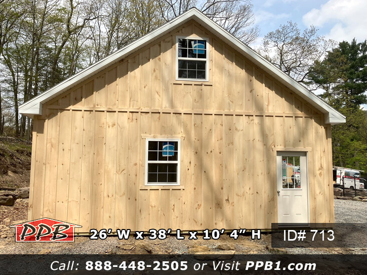 713 - Three-Car Board & Batten Garage