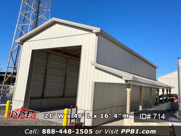 714 - Tall Township Garage 21’ W x 48’ L x 16’ 4" H (ID# 714)