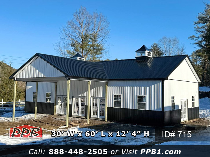 715 - Building with Front Porch & Cupolas